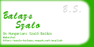 balazs szalo business card