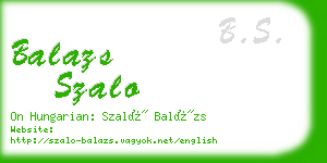 balazs szalo business card